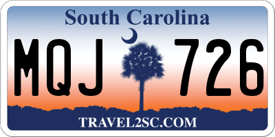 SC license plate MQJ726