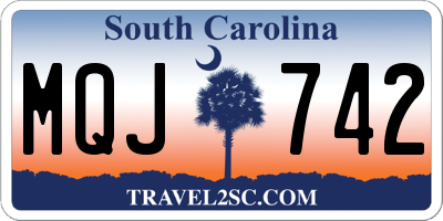 SC license plate MQJ742