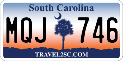 SC license plate MQJ746