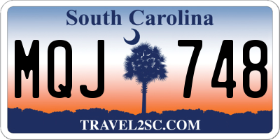 SC license plate MQJ748