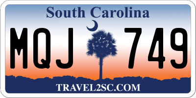 SC license plate MQJ749