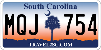 SC license plate MQJ754