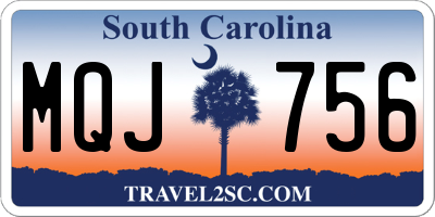 SC license plate MQJ756