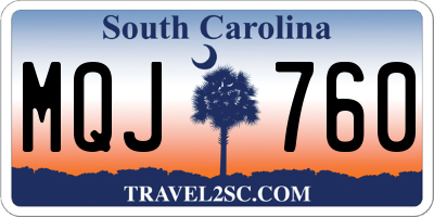 SC license plate MQJ760
