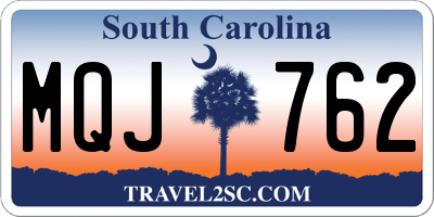 SC license plate MQJ762