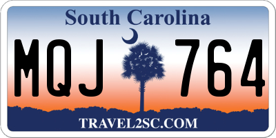 SC license plate MQJ764