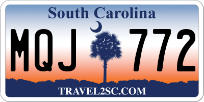 SC license plate MQJ772