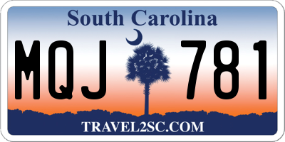 SC license plate MQJ781
