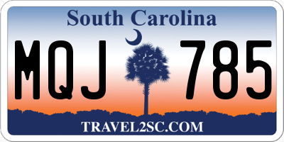 SC license plate MQJ785