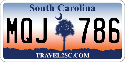 SC license plate MQJ786