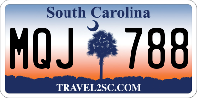 SC license plate MQJ788