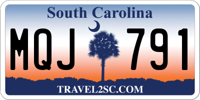 SC license plate MQJ791