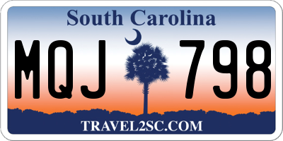 SC license plate MQJ798