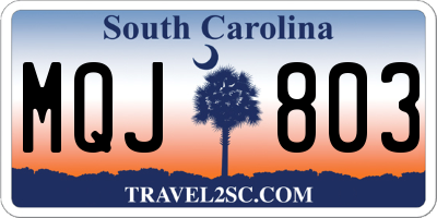 SC license plate MQJ803