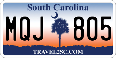 SC license plate MQJ805