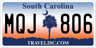 SC license plate MQJ806