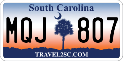 SC license plate MQJ807