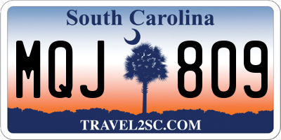 SC license plate MQJ809