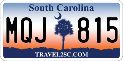 SC license plate MQJ815