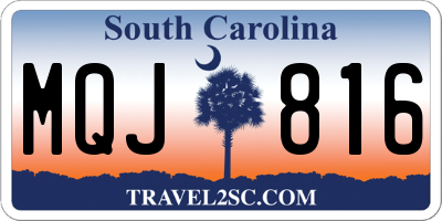 SC license plate MQJ816