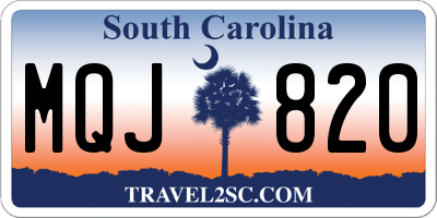 SC license plate MQJ820