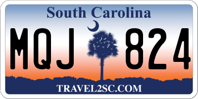 SC license plate MQJ824
