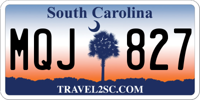 SC license plate MQJ827