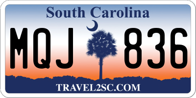 SC license plate MQJ836