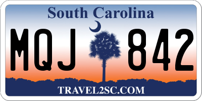 SC license plate MQJ842