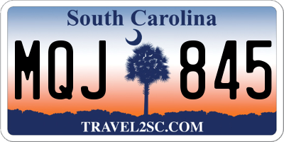 SC license plate MQJ845