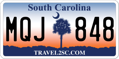 SC license plate MQJ848