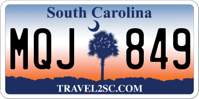 SC license plate MQJ849