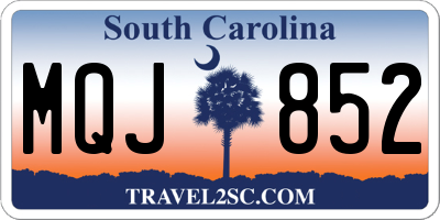 SC license plate MQJ852