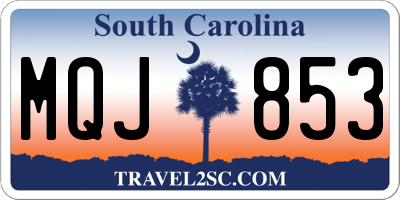 SC license plate MQJ853