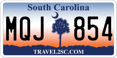 SC license plate MQJ854