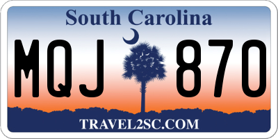 SC license plate MQJ870