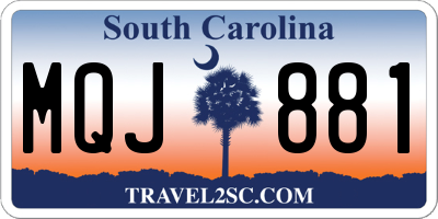 SC license plate MQJ881