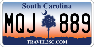 SC license plate MQJ889