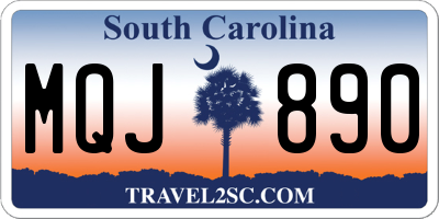 SC license plate MQJ890