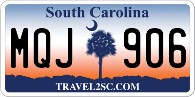 SC license plate MQJ906