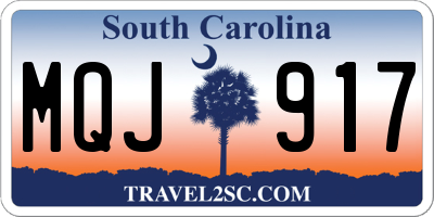 SC license plate MQJ917