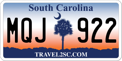 SC license plate MQJ922