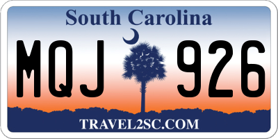 SC license plate MQJ926