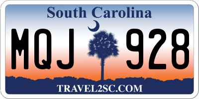 SC license plate MQJ928