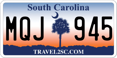SC license plate MQJ945