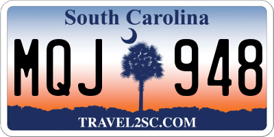 SC license plate MQJ948