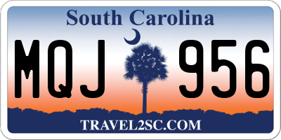 SC license plate MQJ956