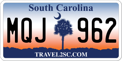 SC license plate MQJ962