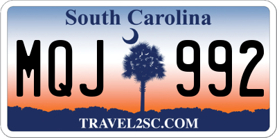 SC license plate MQJ992