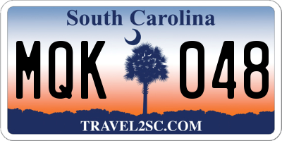 SC license plate MQK048